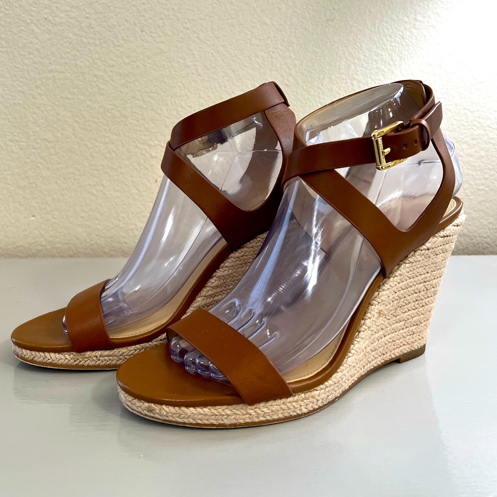 Michael Kors Brown Wedge Sandals